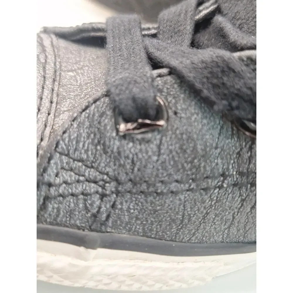 Converse Chuck Taylor All Star Junior 4 Charcoal Gray Leather Mid Top Shoes